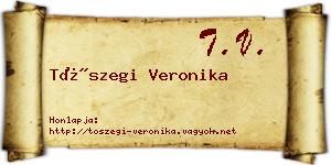 Tószegi Veronika névjegykártya