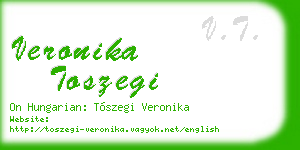 veronika toszegi business card